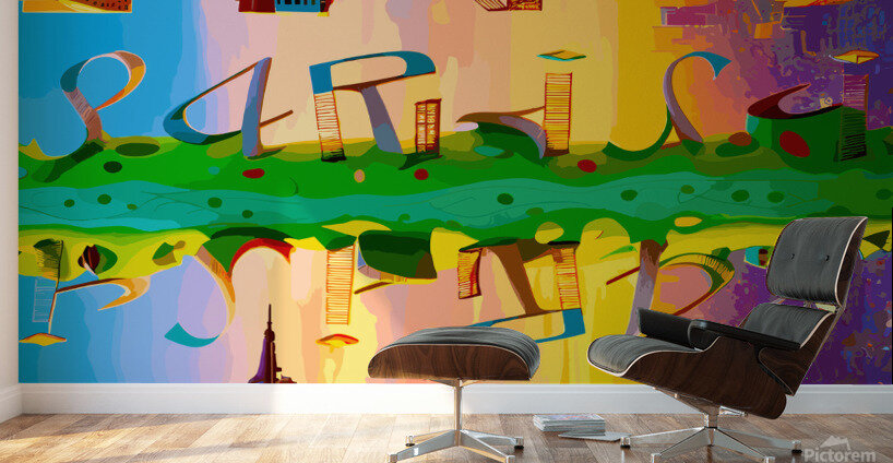 P A R I S I Brands City Typography  Wall Murals